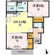 ラルジュ 福岡屋 B棟の間取り画像