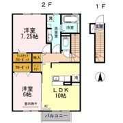 プラティーク湯本 Aの間取り画像