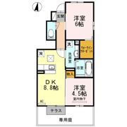 カーサアリエッタA･B･C B棟の間取り画像