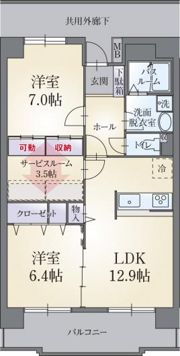 カルフール・パレの間取り画像