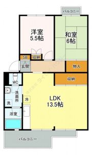 井口台サンハイツの間取り画像