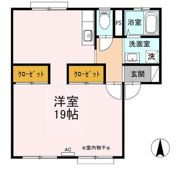 リバティーフジ Bの間取り画像
