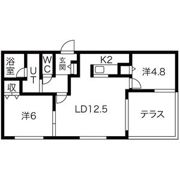 ブランシャール東屯田通の間取り画像