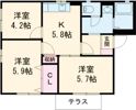 宝ハイツ8の間取り画像