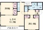 プラセール桔梗Ⅰの間取り画像
