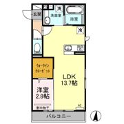 カーサあき亀山 A棟の間取り画像