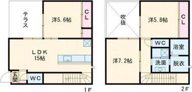 unityF棟の間取り画像