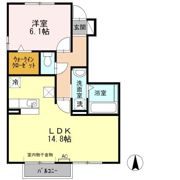 ラビアンローズ徳重 B棟の間取り画像
