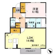 アムール岡崎 Bの間取り画像