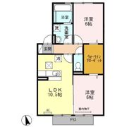 エクレール美濃屋 Dの間取り画像