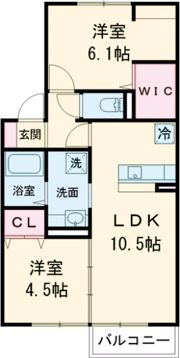 グリシナHAKUSANの間取り画像