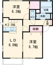 ベルハイツDの間取り画像
