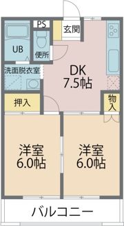 ポルシェ鶴ヶ島の間取り画像