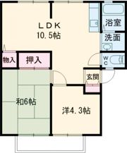 サンビレッジ竹内D棟の間取り画像