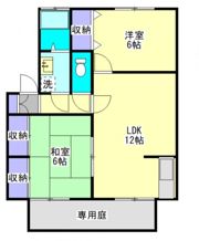 セジュールウエスト Bの間取り画像