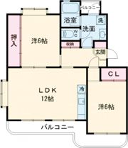 サンハイツ中浜の間取り画像