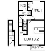 Mysa 垣の内 F棟の間取り画像