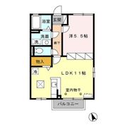 エスポワール川田 Aの間取り画像
