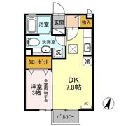 アリエスコーポBの間取り画像