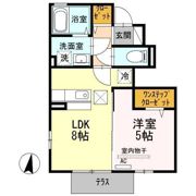 インペリアル パレス Aの間取り画像