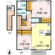 セジュール澄Ⅰ B棟の間取り画像