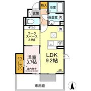 ヴィルヌーブ相坂 B棟の間取り画像