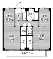 ビレッジハウス野田1号棟の間取り画像
