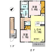 D-room Cloverの間取り画像