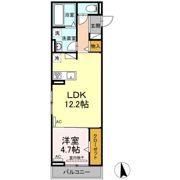 グリーンパーク弥生 Aの間取り画像