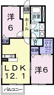 ヴィラ なのはな Cの間取り画像