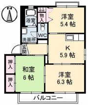 グランコート浅野 A棟の間取り画像