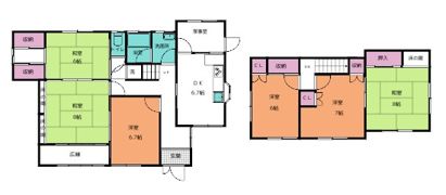 岩出市山A様戸建の間取り画像