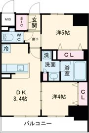 エステムプラザ神戸大開通ルミナスの間取り画像