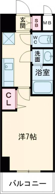 セオリー神戸ラメールの間取り画像