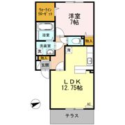 テラスハウス上竹 Aの間取り画像