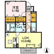 平松ハイツ 弐番館の間取り画像