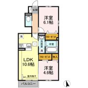 クリスタルハイツ Bの間取り画像