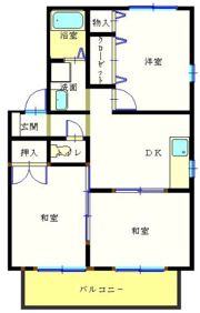 セジュール秋月Aの間取り画像