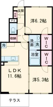 チェリーカーサ 1番館の間取り画像