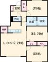 クラージュマロンA棟の間取り画像