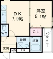 フジパレス平野上町ウエストの間取り画像