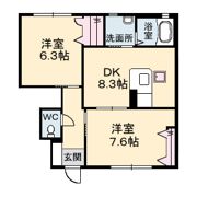 クレール B棟の間取り画像