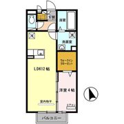 JOY WAVE YAMATO B棟の間取り画像