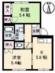 フレグランスA・S A棟の間取り画像