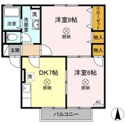 ピローサイド四御神 A棟の間取り画像