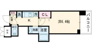 エステムコート名古屋平安通クチュールの間取り画像
