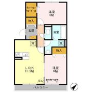 フローラル Aの間取り画像