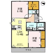 ソレアード嵯峨Ⅱの間取り画像