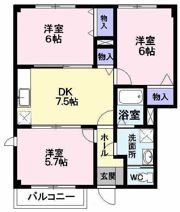 クレストール木場町Bの間取り画像