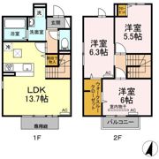 時・KAMOSU B棟の間取り画像